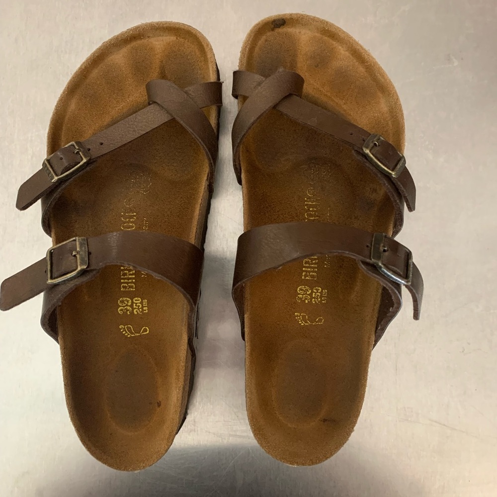 Womens Birkenstock Mayari Sandals - Brown Leather - Size 9